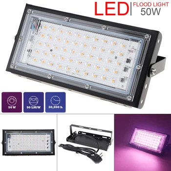 

50W LED Panel LED Plant Grow Light Natural Full Spectrum LED Light Bulbs for Indoor Plant Vegetation Seedling Succulents Growing