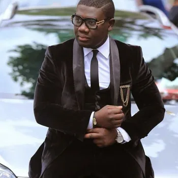 

brown Business Men Suits for Wedding Groom Wear 3 Piece Shawl Lapel Groomsmen Tuxedos Casual Fashion Male Set Jacket Pants Vest