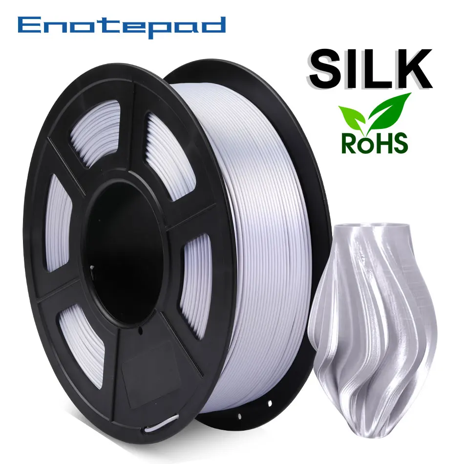 Enotepad шелковая нить 3D принтер 1 кг/2 фунта допуск +/ 0 02 мм 75 100% без пузырьков наличие