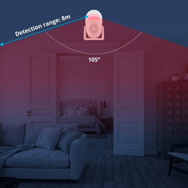 KERUI PIR Motion Detector Security Alarm Detector Anti-theft  Motion Sensor Smart Welcome Doorbell Human Body Detector 2
