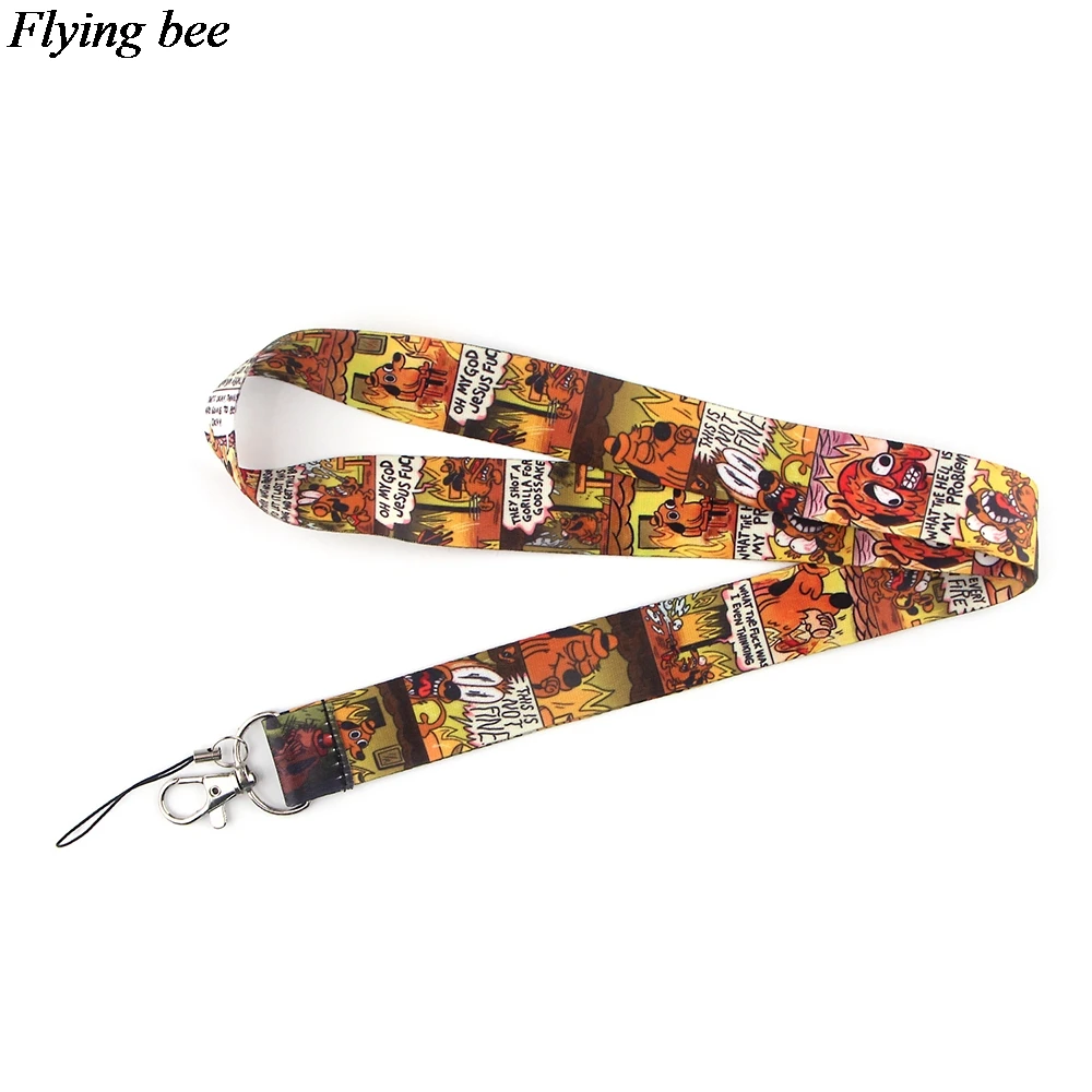 

Flyingbee Cool Dog Lanyard Keychain Phone Lanyard Fashion Strap Neck Lanyards For ID Card Phone Keys X0876