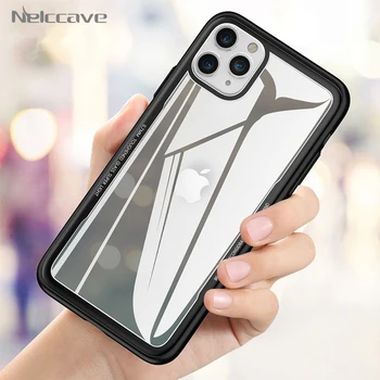 

Acrylic Fashion Transparent Plain Color Phone Case For iPhone 11 Pro XS Max XR X 8 7 6 Plus Full Body Soft Silicone Back Cover