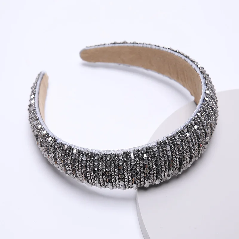 2021 Colorful Bling Bling Rhinestones Headbands For Womens Luxury Shiny Padded Diamond Crystal Hair Bands Party Hair Accessories head accessories female Hair Accessories