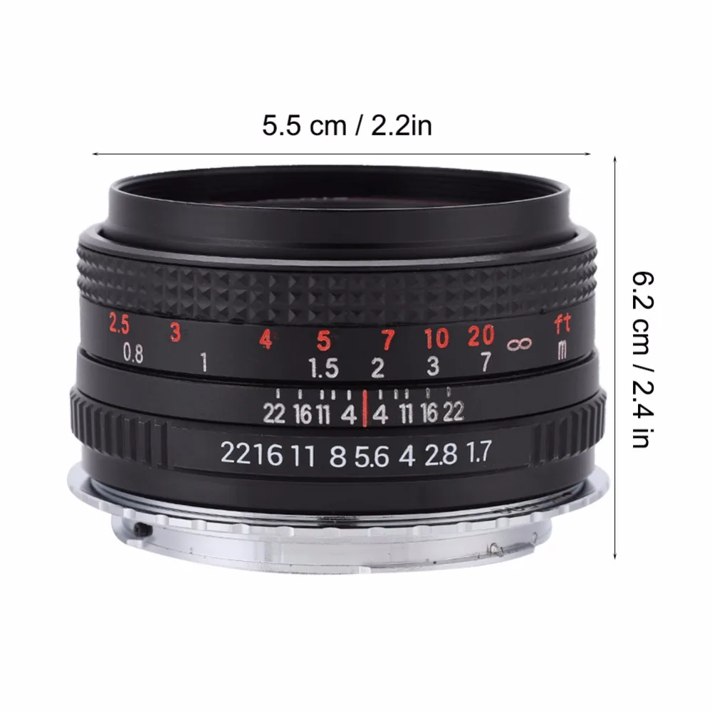 50 мм f1.7 большая апертура полная Рамка портретный ручной объектив многослойный оптический стеклянный объектив для Canon DSLR камеры