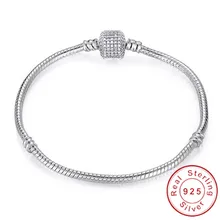 90% OFF Big Sale 925 Sterling Silver Charm Bracelets for Women Original DIY Jewelry Bone Bracelet Bangle Making Gift