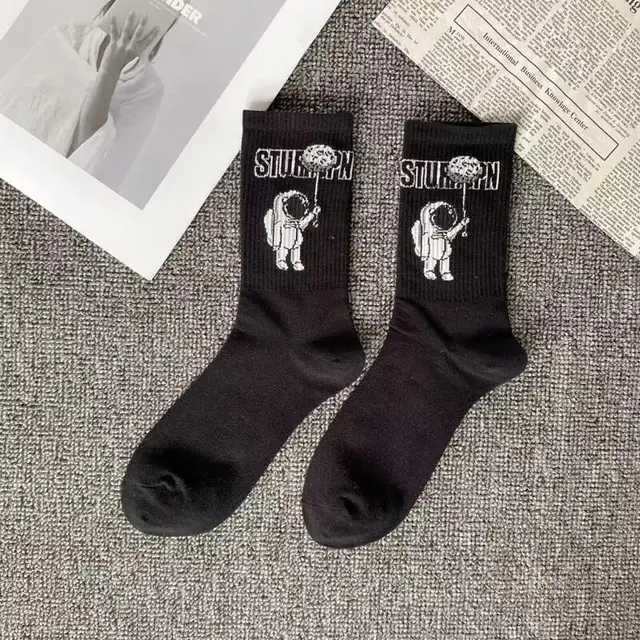 Korean Style Harajuku Skateboard Long Socks Creative Fun Lightning Hip Hop Style Socks Unisex Street Couple Socks 17
