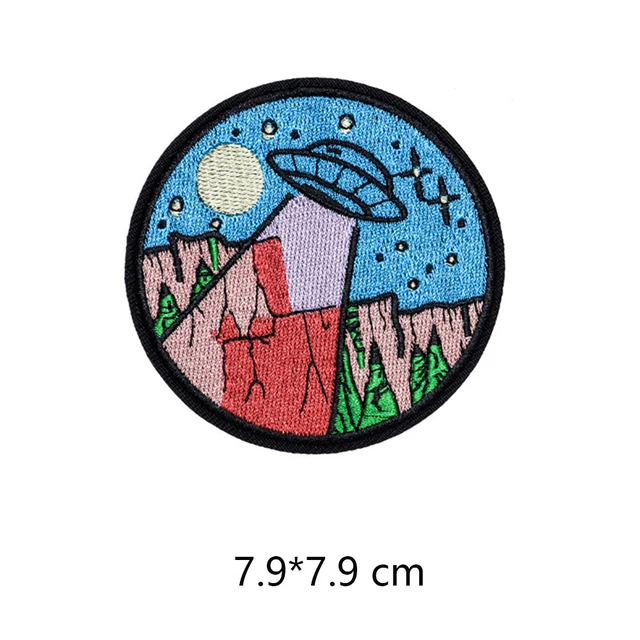 Scenery Sun Cute Iron On Patches For Clothes Handmade Sewing Patterns Embroidered Applique Patch On Clothes Stickers Vintage 1