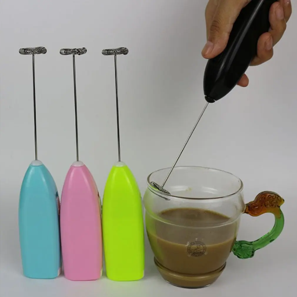 Electric Milk Whisk Frother Mini Handheld Egg Beater Mixer Foamer Stirrer Whisk for Coffee Milk Drink Kitchen Tool