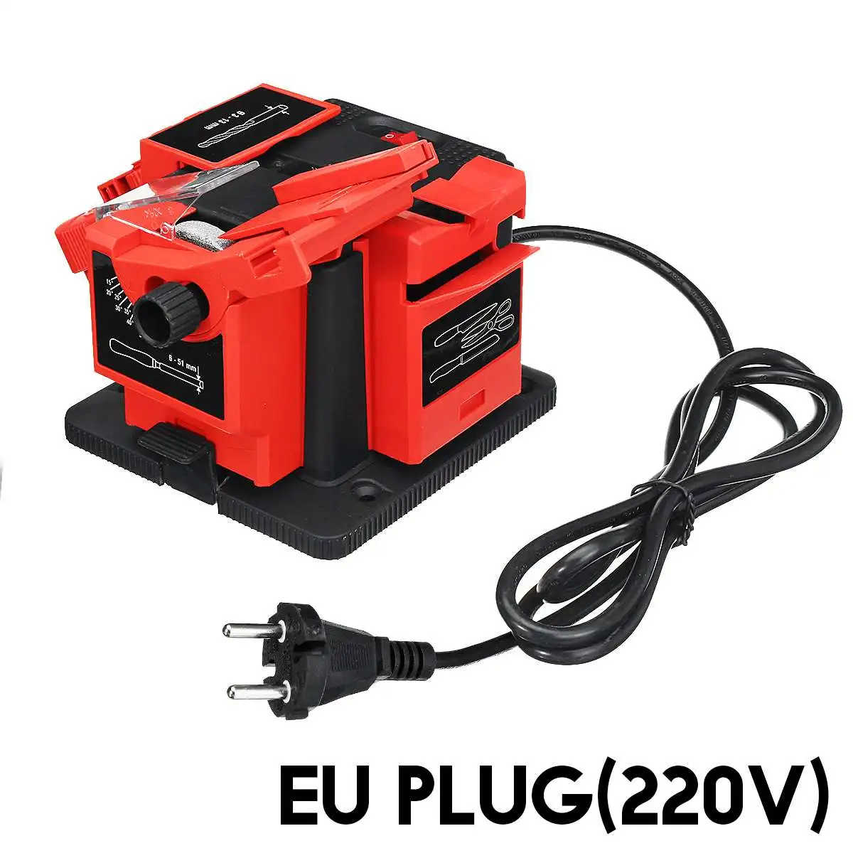 220V EU PLUG Многофункциональная электрическая точилка для ножей, точильный станок, заточка ножей, заточка для ножниц, мощные бытовые шлифовальные инструменты, EU/US - Цвет: 220V EU PLUG