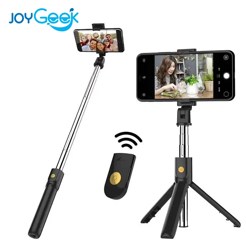

3 in 1 Wireless Bluetooth Selfie Stick Tripod With Clear Mirror Foldable Flexible Tripod Monopods With Smart Phone Holder