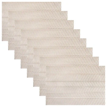 

Placemats Set Of 8 Non-Slip Washable PVC Heat Resistant Table Mats for Dining Table Beige Applicable to Kitchen