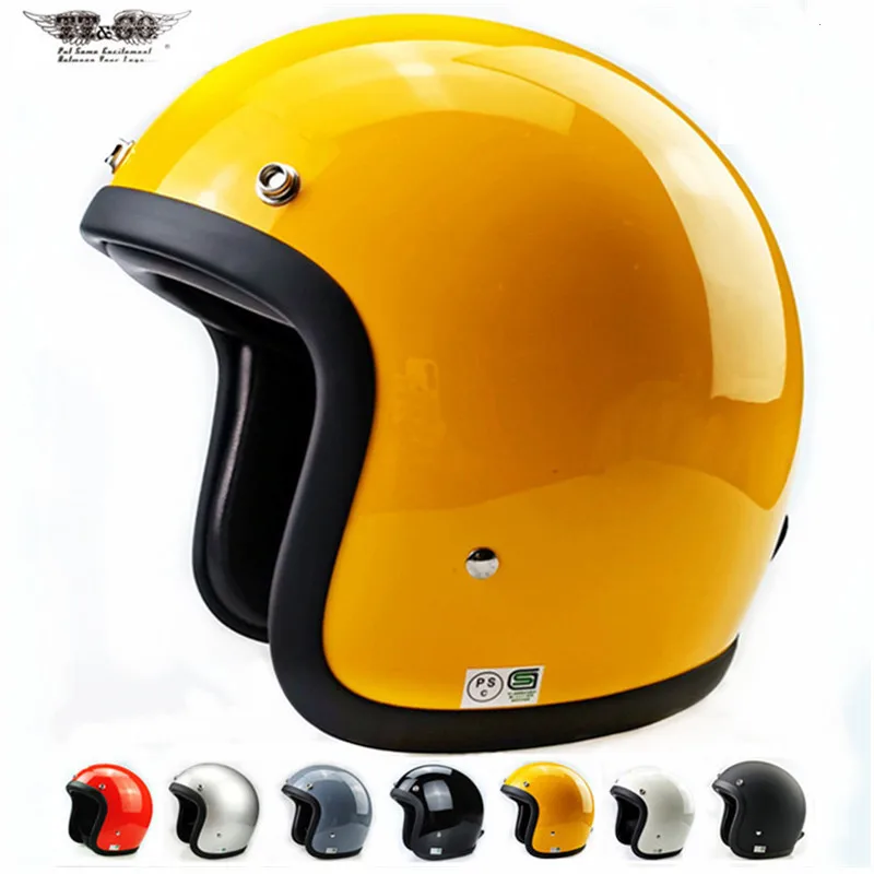 TTCO ECE Certification Brand Japan TT&ampCO Glass Fiber Vintage Retro Motorcycle Open Face Helmet Motorbike Riding Small Shell | Автомобили
