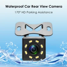 Caméra de recul universelle pour voiture, Vision nocturne HD étanche à 170 degrés, 8 LED, aide à l'emballage, support réglable
