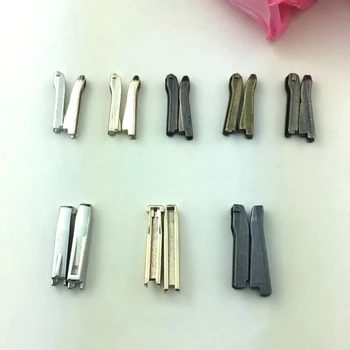 

5 Pairs Metal Zipper Tail Clip Buckle Stop Tail Plug Head With Screw DIY Bag Leather Hardware Sewing Accessories
