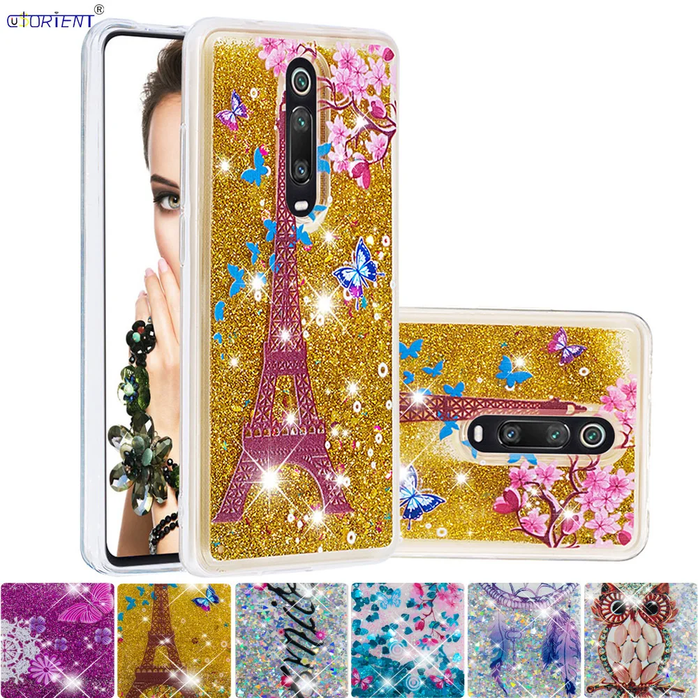 Милый чехол для Xiaomi Mi 9 T Pro мягкий силиконовый с блестками Xaomi Xiomi бампер