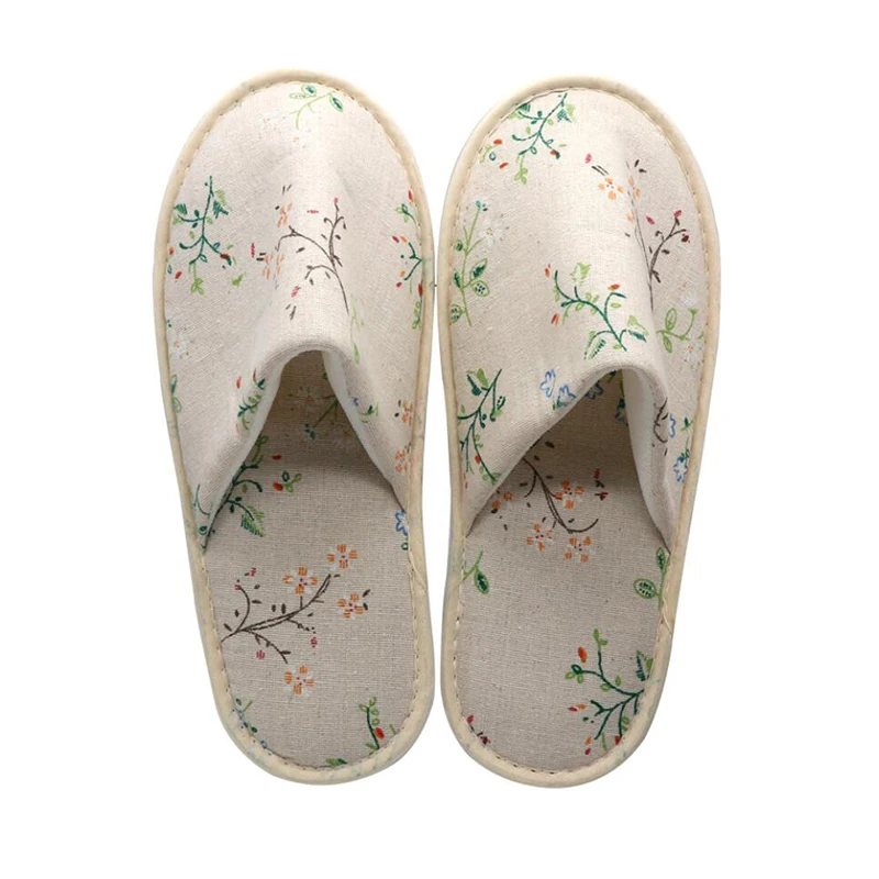 Winter Indoor Women Slippers House Cotton Linen Soft Cotton Slippers Non-slip Floor Shoes Home Slippers Women Slides Bedroom