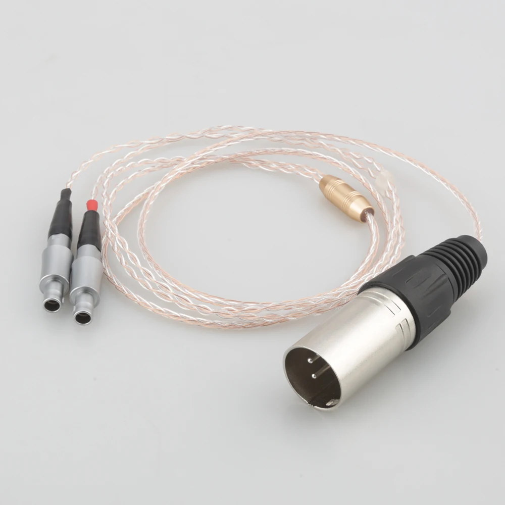 New HiFi Compatible Audio Upgrade Cable Replacement for HD800 HD800S Headphone 4 pin XLR Male Plug Replacement Upgrade Cable