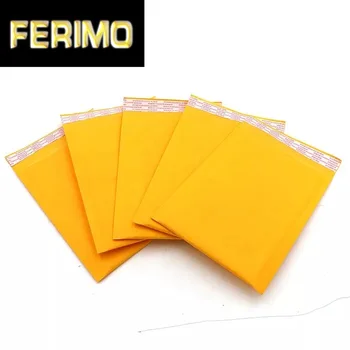 

10pcs 11*13cm Yellow Kraft Bubble Bags Mailers Padded Envelopes Paper Mailing Bags Business Courier Bags