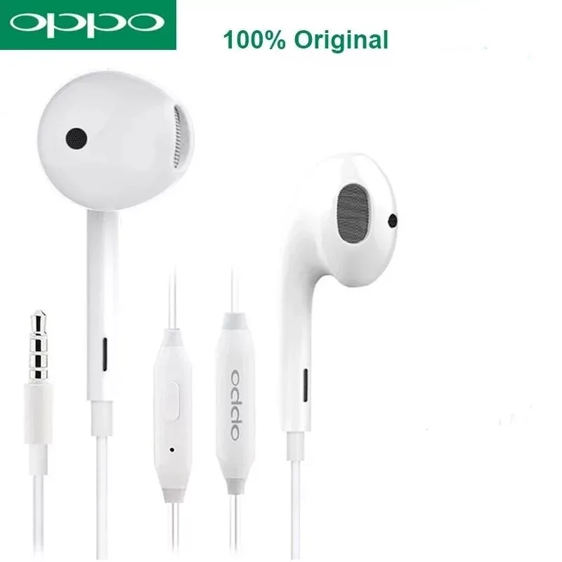 Оригинальные гарнитуры OPPO R11 с разъемом 3 5 мм проводным контроллером наушники для