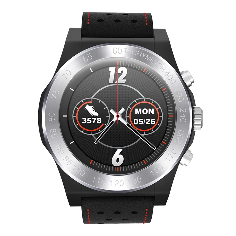 CK25 1.3Inch Full Round Color Screen Smart Watch Fitness Band 24H Heart Rate O2 Monitor Leather Strap Smart Watch Men