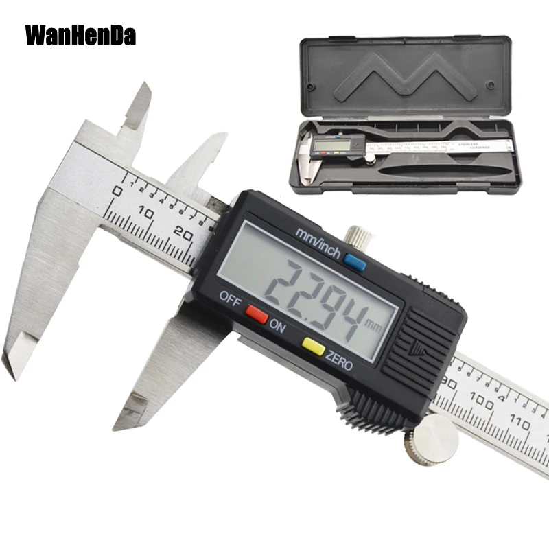 6 inch electronic digital metal caliper stainless steel metal vernier caliper Wanhenda 150mm measuring tool caliper