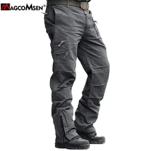 MAGCOMSEN Military Men's Casual Cargo Pants Cotton Tactical Black Work Trousers Loose Airsoft Shooting Hunting Army Combat Pants