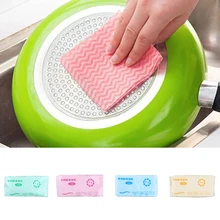 80Pcs/lot Washing Dish Towel Environmental Disposable Magic Kitchen Cleaning Cloth Tool Non-stick Towel Bag Oil Wiping Rags