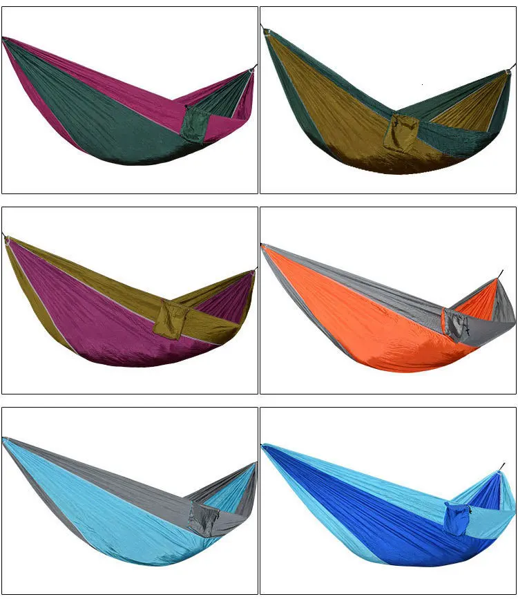 Backpacking Survival Camping Hammock Easy To Set Up Portable Parachute Nylon Hamak For Outdoor Travel Playing Hanging Hamac Bed