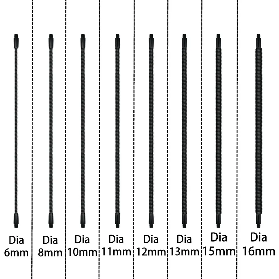 Clip table lamp hose Dia6/8/10/12/16mm spotlight gooseneck tube can be twisted universal tube lathe work lamp serpentine tube 5