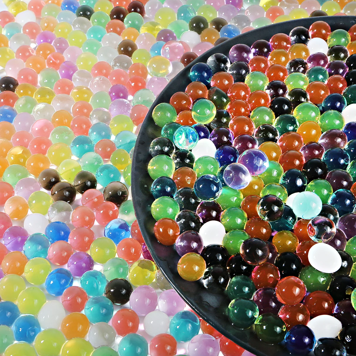 Crystal Soil 500pcs Multi Color Gel Ball Polymer Hydrogel Shaped Mud Water Beads Grow Magic Jelly Wedding Home Party Decor