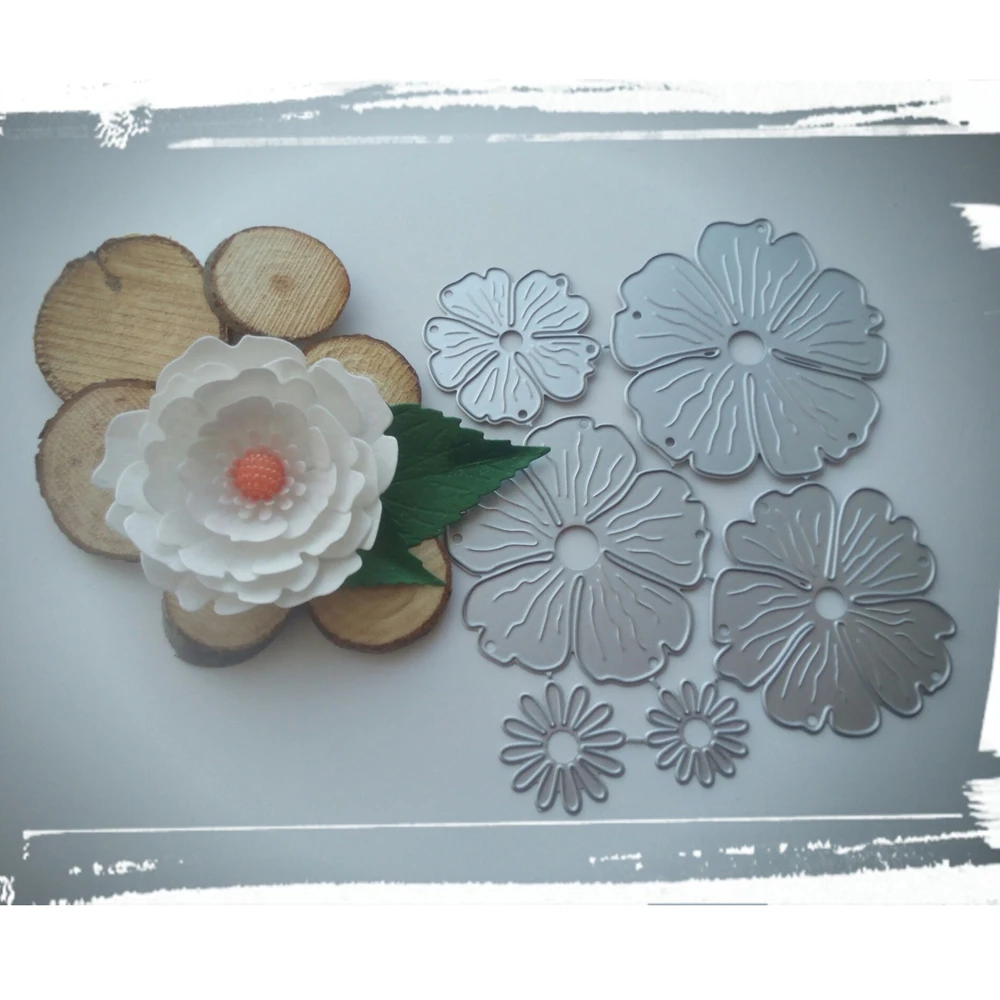 

Beautiful 3D Flower cutting die template DIY scrapbook metal cutting die paper card process embossing folder template-4307