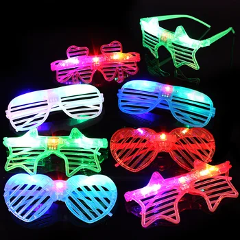 

Adult/child Light Up LED Glasses Cartoon Blinking Glasses Eyewear Glow Eye Mask Birthday Party Concert Bar Kids Toys Gift Purim