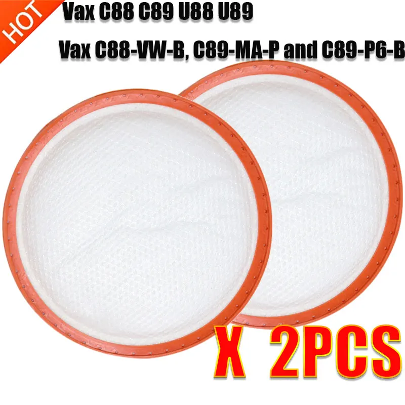2pcs 2 шт. предмоторный фильтр для Vax C88 C89 U88 U89 Vax C88-VW-B, C89-MA-P и C89-P6-B пылесос Тип B 148 мм в диаметре - Цвет: 2pcs