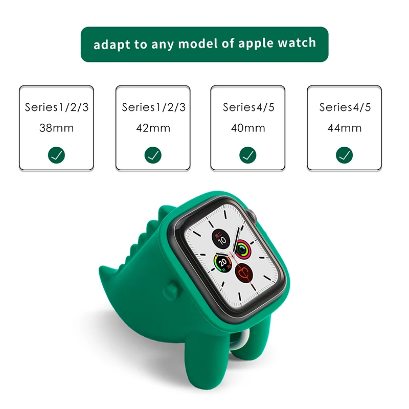 Подставка для Apple Watch в форме милого динозавра, силиконовый лаконичный кронштейн, нескользящий прочный держатель, лидер продаж
