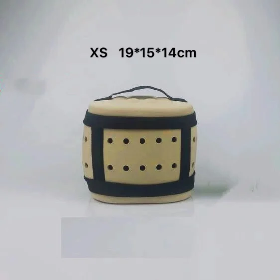 Champagne XS Модная сумка для домашних животных на открытом воздухе Портативный Pet дышащая сумка через плечо сумки из натуральной кожи пространство EVA кошка собака рюкзак, складная коляска для путешествий, сумка для кошек - Color: Champagne XS