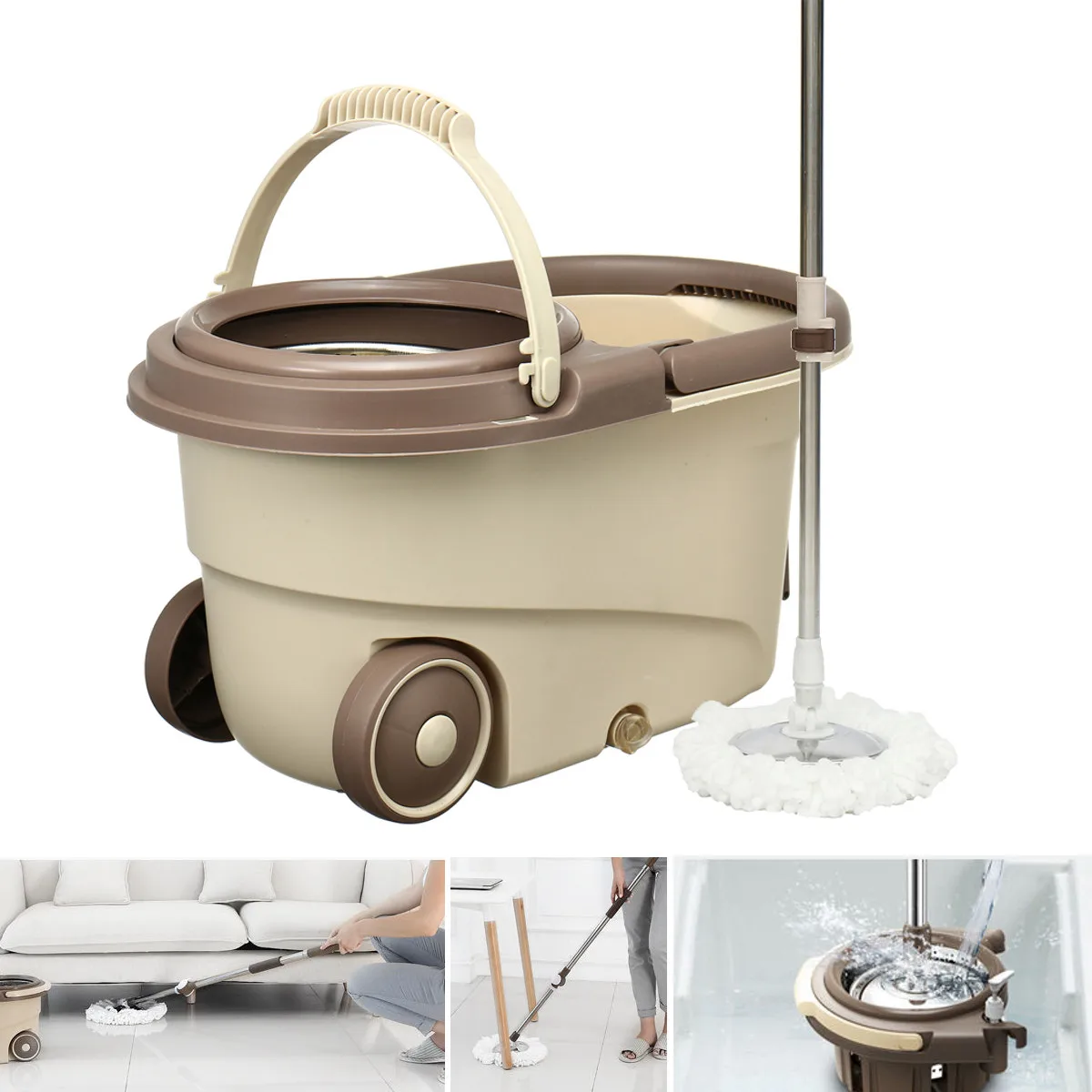 

Suspended Separation Smart Mops Bucket Set Wheels Spin Head Noozle Mop Floors Windows Cleaning House Car Clean Tools Clean Broom