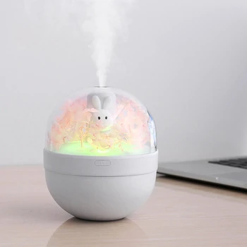 

Battery Air Humidifier 220ML Rabbit Diffuser Rechargeable Humidification USB Aroma Essential Oil Diffuser Cool Mist Maker Fogger