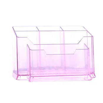 

Storage Box 3 Colors Multi Slot Acrylic Compact Nail Art Home Salon Wipes Cotton Case Files Display Organizer Holder Practical