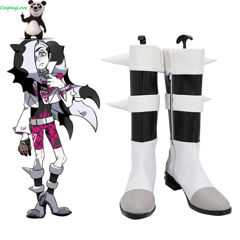 

P обувь для костюмированной вечеринки с изображением меча и щита; Цвет черный, белый; Длинные ботинки; Кожаная обувь для костюмированной вечеринки на Хэллоуин, Рождество