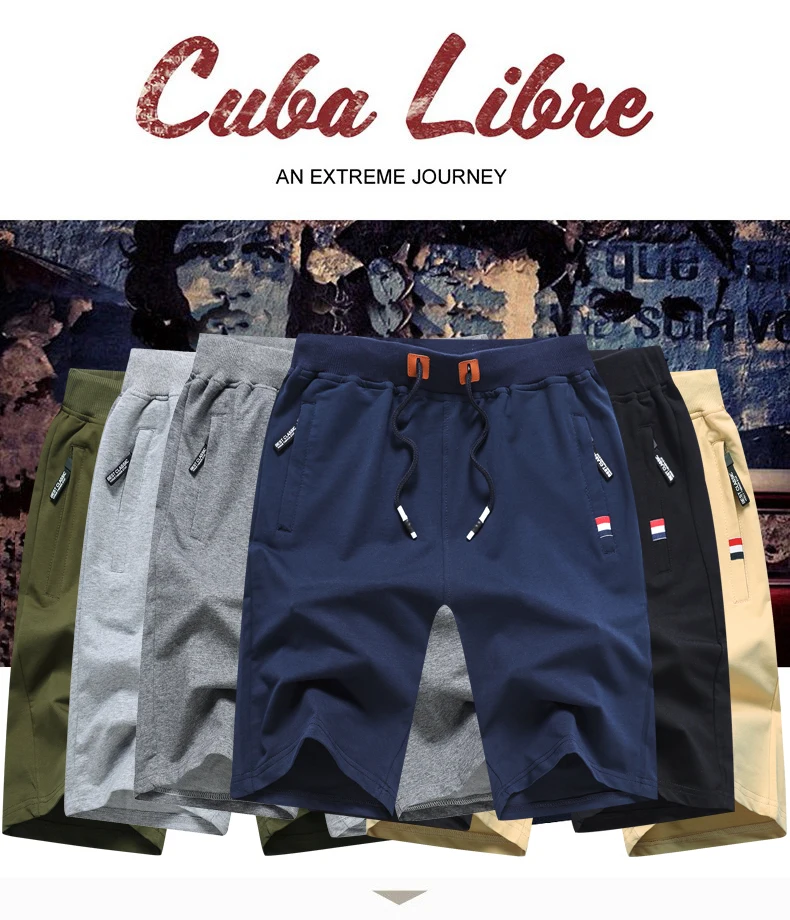 

New Arrival Casual Short for Men Sports Shorts M to 6XL Cotton Fabric 6 Colors Optional 2021 Elastic Waist Quality Men's Pants .