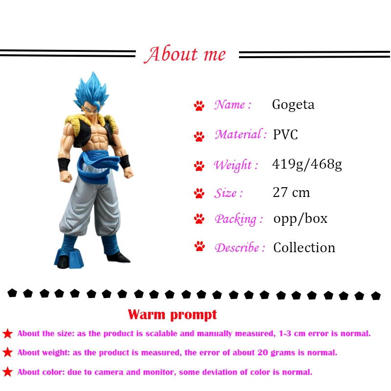 Аниме Dragon Ball Z Super Blue Gogeta Grandista ROS ПВХ фигурки аниме Dragon Ball Z Goku Vegeta Gogeta Figur