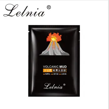 

Acne Blackhead Removal Treatment Whitening Moisturizing Skin Care Peel Volcanic Mud Black m ask Face Care 1pcs