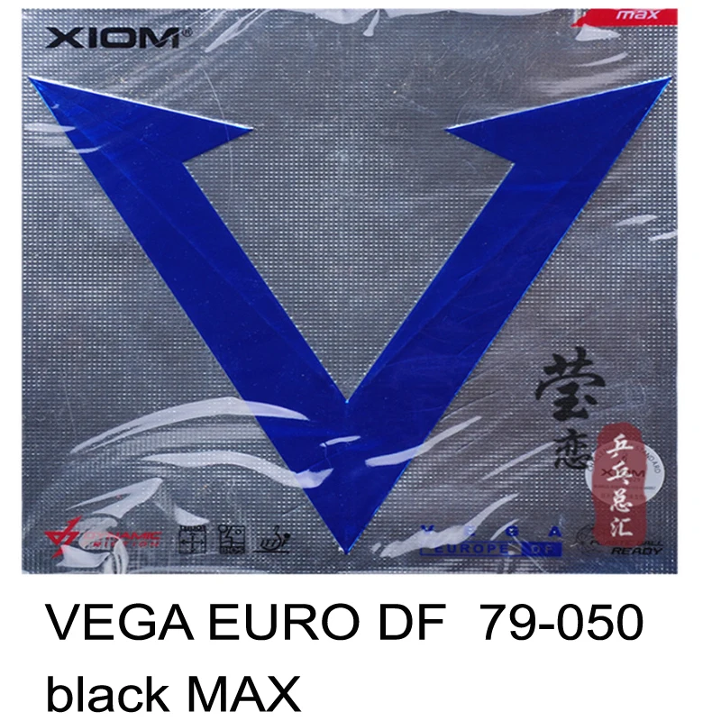 black max Xiom VEGA евро DF настольный теннис резиновый 79-050 задняя рука предложение Специальный дизайн для нового материала 40+ Мячи пинг-понг - Цвет: black max
