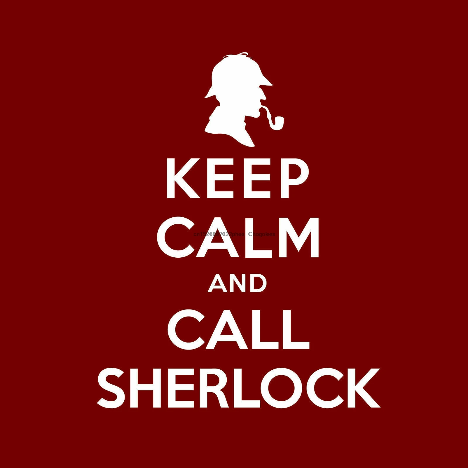 Забавные комиксные мужские женские детские футболки с надписью Keep Calm And Call Sherlock |