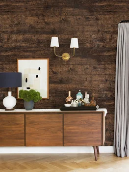 

LUCKYYJ Peel and Stick Wallpaper Removable Wood Grain Vinyl Self Adhesive Vintage Distressed Wood Grain Renovated Wall Stickers