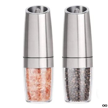 

Gravity Electric Salt and Pepper Grinders Set - Battery Operated