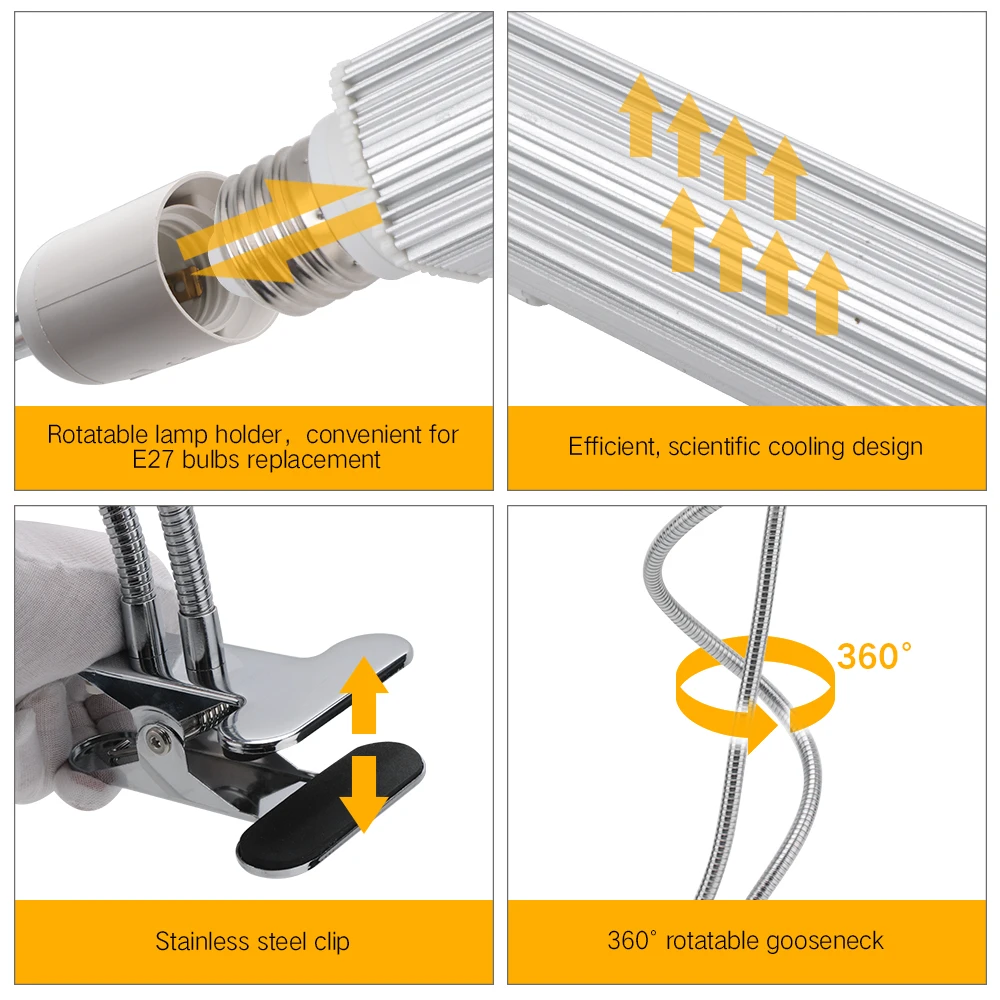 Затемнения светодиодный светать с таймером 45 W 88 светодиодный s полный спектр солнцеподобных Clip-on Phytolamp домашняя игровая палатка рассада