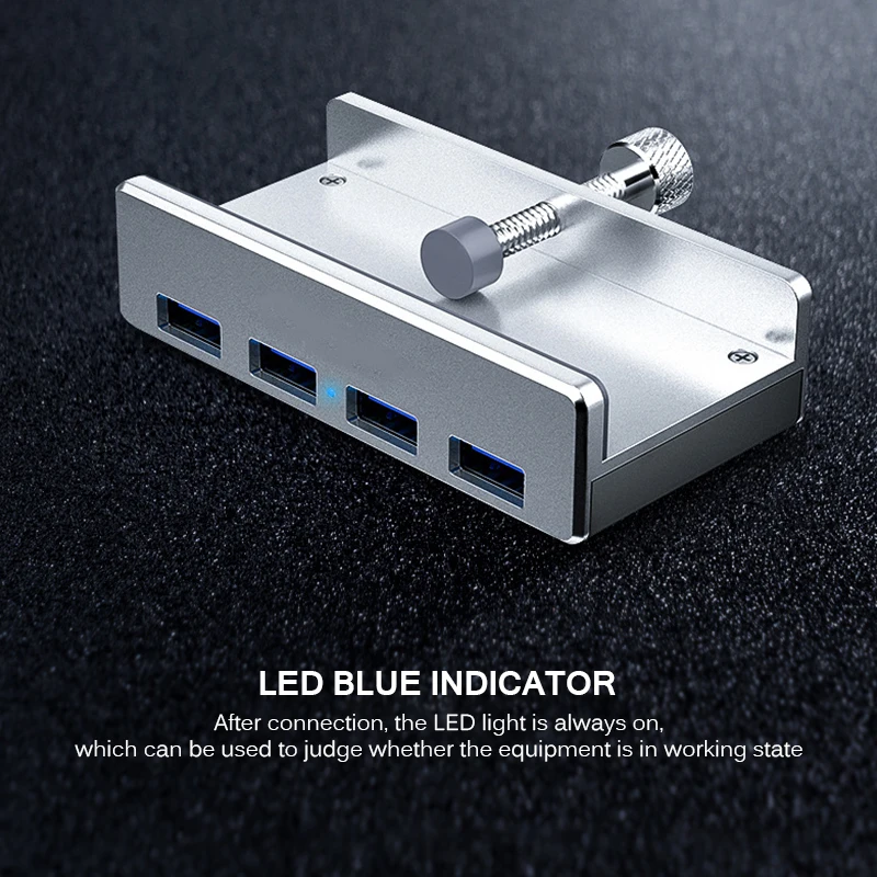Алюминиевый концентратор зарядный сплав usb-хаб USB 3,0 концентратор Профессиональный зажим дизайн 4 порта портативный размер туристическая станция для ноутбука телефона