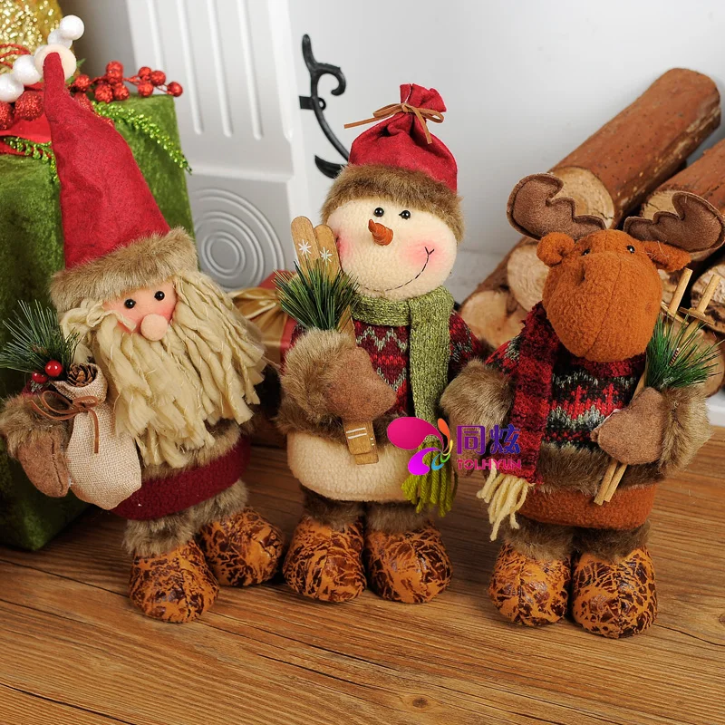 

Christmas Decoration Christmas Tree Decoration Telescopic Old Man Snowman Elk Fabric Doll Scene Window Arrangement