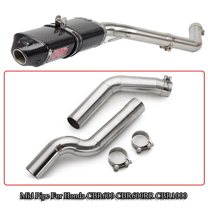 

For Honda CBR600 CBR600RR 2003-2015 CBR1000 2004-2007 Motorcycle Exhaust Middle Mid Connect Link Pipe Stainless Steel Tube